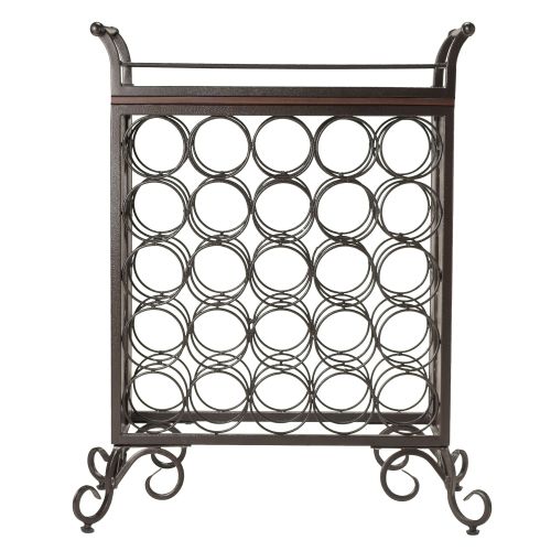 Silvano Wine Rack 5x5 with Removable Tray; Dark Bronze Silvano Wine Rack 5x5 with Removable Tray; Dark Bronze